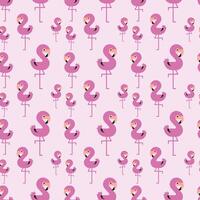 Pink Flamingo Seamless Pattern Design 02 vector