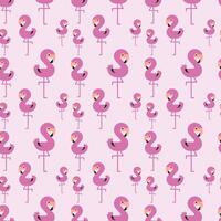 Pink Flamingo Seamless Pattern Design 02 vector