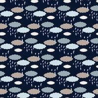 Magical Rain Seamless Pattern Design vector