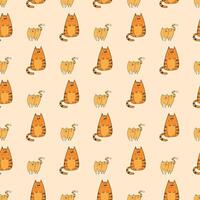 Kittens Seamless Pattern Design vector