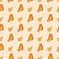 Kittens Seamless Pattern Design vector