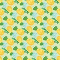 Pineapple Tropicana Seamless Pattern Design vector