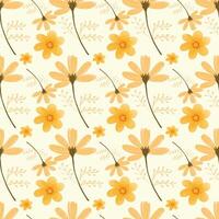 Sunny Fresh Meadow Seamless Pattern Design vector