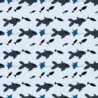 Mediterranean Sea Fishes Seamless Pattern Design vector