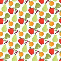 All Sorts Of Fruits Seamless Pattern Design vector