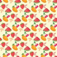 Fruity Seamless Pattern Design vector