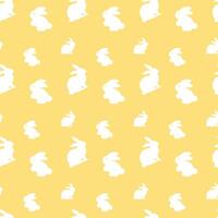 Curious Rabbits Seamless Pattern Design vector