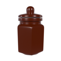 Brown Jar isolated on transparent png