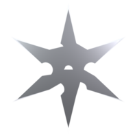 Ninja Star Shuriken isoliert auf transparent png