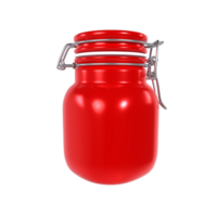 Red Jar isolated on transparent png