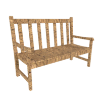 Wood Bench isolated on transparent png