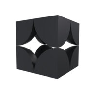 Black Unit Cell isolated on transparent png