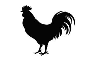 un pollo silueta negro clipart vector