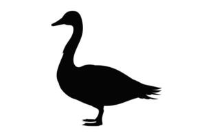 Goose black Silhouette Clipart vector