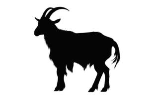 Goat Silhouette black Clip art isolated on a white background vector