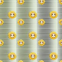 Sunflowers on Fabric Seamless Pattern Design vector
