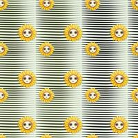 Sunflowers on Fabric Seamless Pattern Design vector