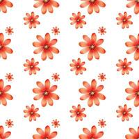 Floral Painting Seamless Pattern Design vector