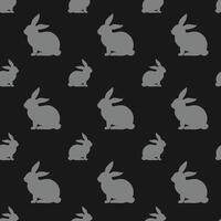 Grey Rabbits Seamless Pattern Design vector