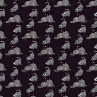 Playful Kittens Seamless Pattern Design vector