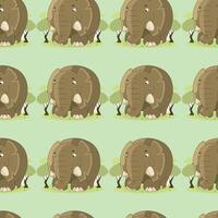 Nursery Elephant Seamless Pattern Design vector