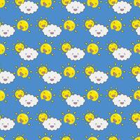 Sunny Skies Seamless Pattern Design vector