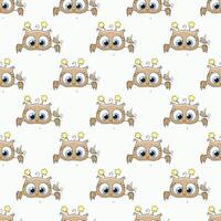 Owls Show Seamless Pattern Design vector