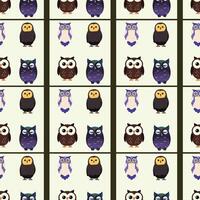 Owl in line Seamless-Pattern-Design vector