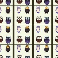 Owl in line Seamless-Pattern-Design vector