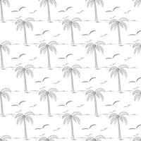Palm Tree Seamless Pattern Design vector