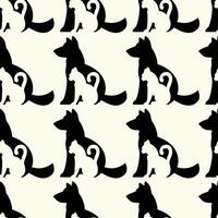 Winking Dogs Seamless Pattern Design vector
