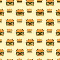 Burgers And Hot Dogs Seamless Pattern Design vector