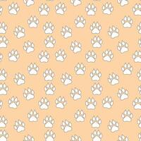 Doggy Paws Seamless Pattern Design vector