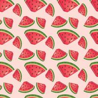 Juicy Watermelon Seamless Pattern Design vector