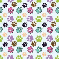 Splashed Paws Seamless Pattern Design 02 vector