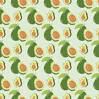 Lovely Avocado Seamless Pattern Design vector