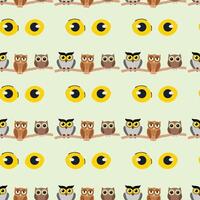 Owl Hotel Seamless Pattern Design vector