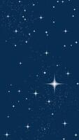 Flat star night sky vertical background. Bright Cosmos pattern with stars. Vertical Space backdrop. Dark Sky with shiny stars. vector