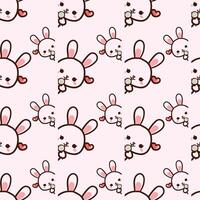 Benny Bunny Seamless Pattern Design vector