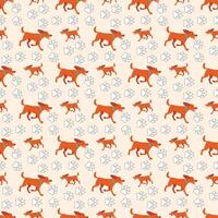 Dachshund Dogs Seamless Pattern Design vector