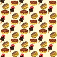 Sweets For Miss Penny Seamless Pattern Design vector