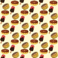 Sweets For Miss Penny Seamless Pattern Design vector