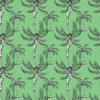 Palm Trees In Vietnam Seamless Pattern Design vector