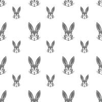 Bunny Most Wanted Seamless Pattern Design vector