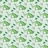 Crocodiles Seamless Pattern Design vector