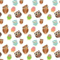 Owls Attempt To Fly Seamless Pattern Design vector