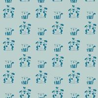 Happy Corgis Seamless Pattern Design vector