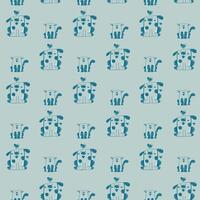 Happy Corgis Seamless Pattern Design vector