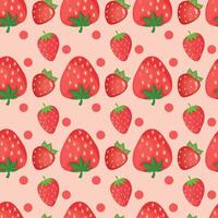 fresas con azúcar sin costura modelo diseño vector