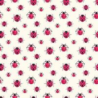 Cute Ladybugs Seamless Pattern Design vector